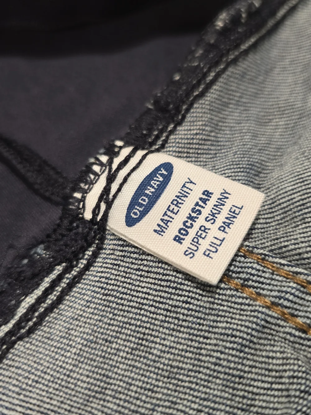 Old Navy Maternity Rockstar Distressed Skinny Jeans Blue Full‎ Panel Size 12
